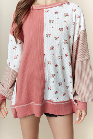 Pumpkin Floral Pullover