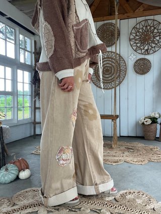Floral Fields Pants - TAN