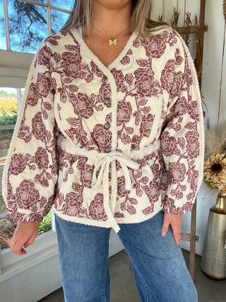 The Faded Flora Quilted Shacket