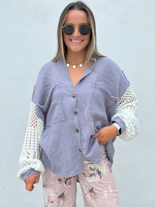 Lilly Shacket - DUSTY PURPLE