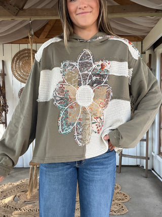 The Smokey Sage Floral Hoodie