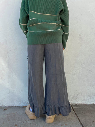 Feel The Breeze Wide Legs Pants - BLACK