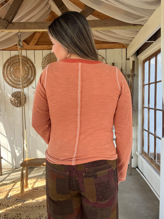 Island Sands Long Sleeve - BURNT CIENNA