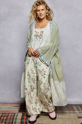 pol green cardigan