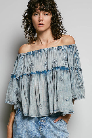 The Blooming Embroirdered Top