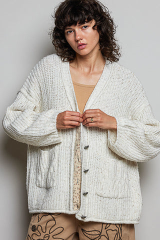 The Teddy Graham Knit Cardigan - CREAM