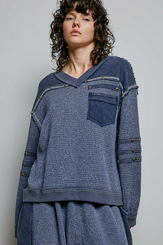 Pumpkin Kisses Knit Top - NAVY