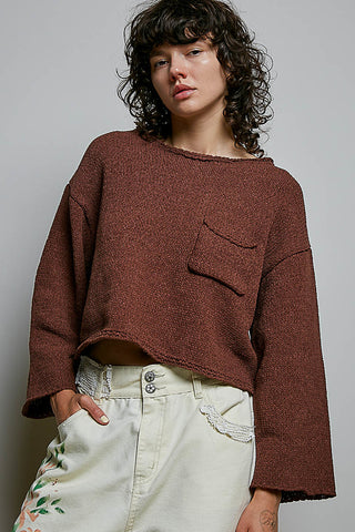 Cozy Harvest Knit Sweater - CHOCOLATE
