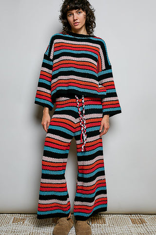 The Cozy By The Fire Striped Set (SOLD TOGETHER) (ALL COLORS)