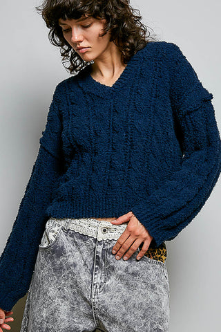 The Copper Trail Knit Sweater - NAVY