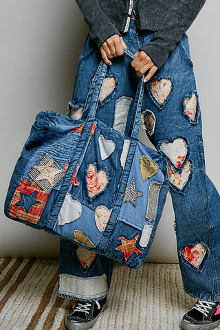 The Denim Quilted Star Bag