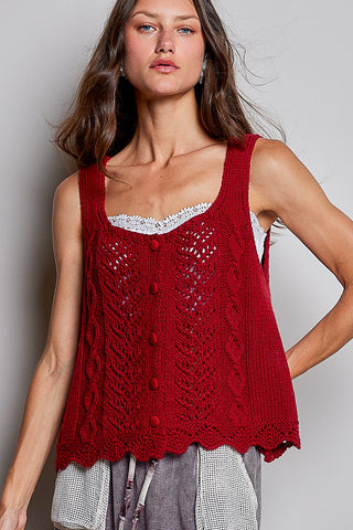 Sweater Weather Vest - RUBY
