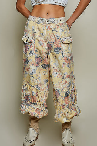The Lemon Floral Garden Pants