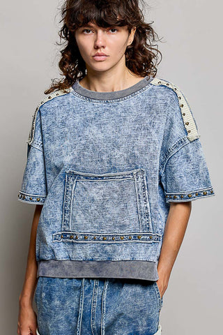 The Forever Hearts Denim Top