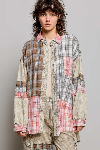 The Stowe Flannel - DUSTY CHOCO MULTI