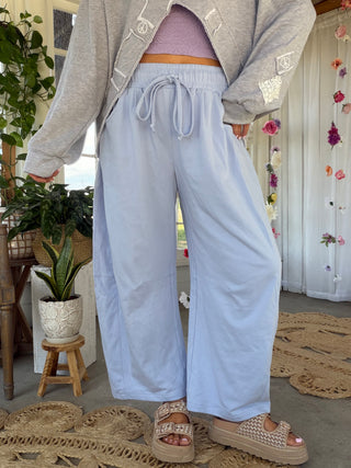 The Olivia Barrel Pants - BLUE