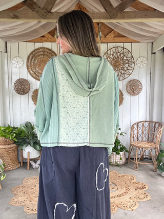 The Georgia Floral Top - PISTACHIO