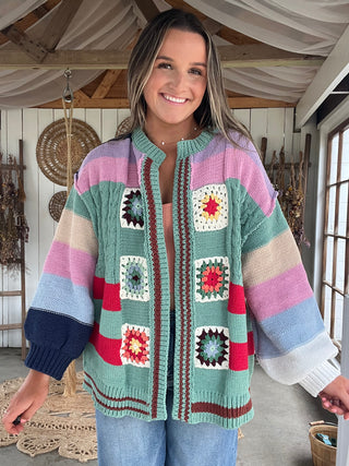 The Beat The Chill Cardigan - GREEN