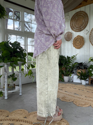 The Beach Washed Lotus Pants - OLIVE