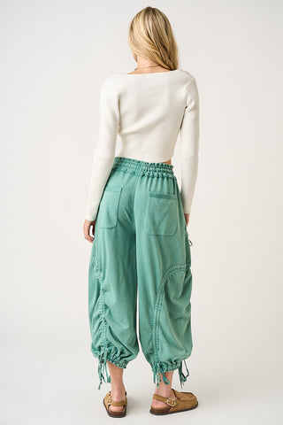 The Heidi Barrel Joggers - GREEN