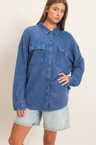 The Going Out Waffle Button Downs (ALL COLORS)