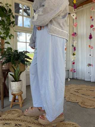 The Olivia Barrel Pants - BLUE