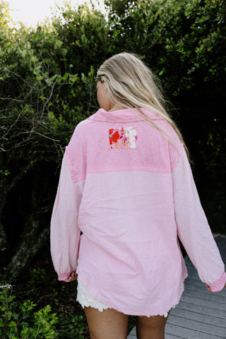 The Pink Maui Floral Gauze Shirt