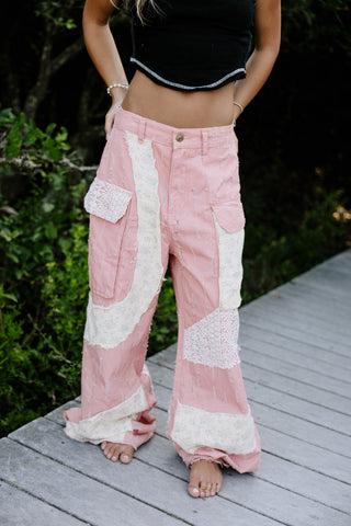 Pink Garden Pants - PREORDER MEDIUM AND LARGE 8/2