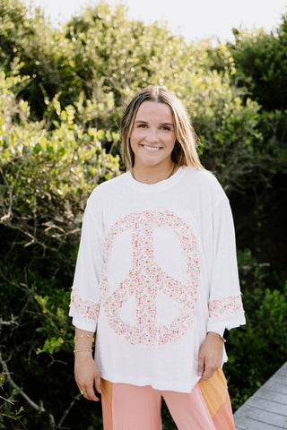 Pink Sunset Peace Top