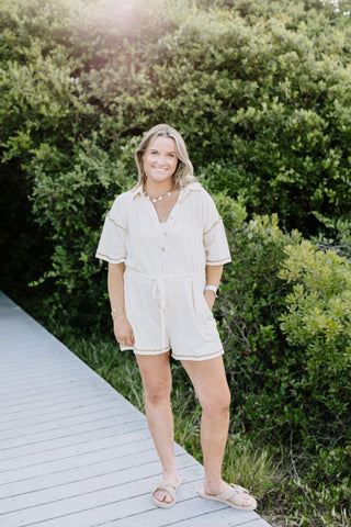 White Sand Beaches Romper