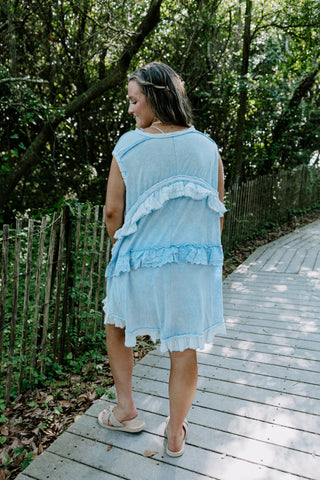 Ocean Blues Eyelet Top
