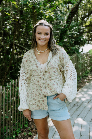 Lilly Shacket - OLIVE FLORAL