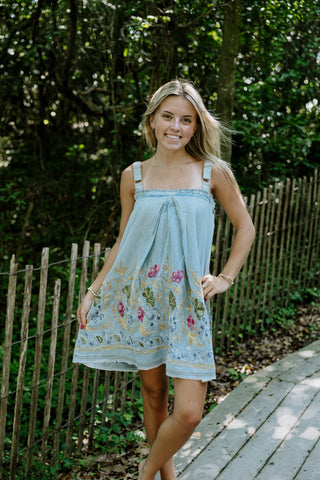 Beach Town Embroidered Dress