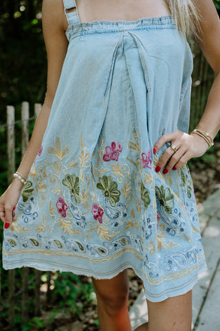 Beach Town Embroidered Dress