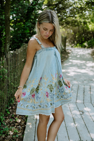 Beach Town Embroidered Dress