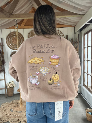 The Fall Bucketlist Pullover - MOCHA