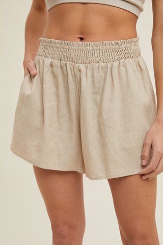 Lenny Linen Shorts - ECRU