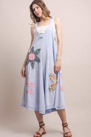 The Boardwalk Breeze Overalls - BLUE