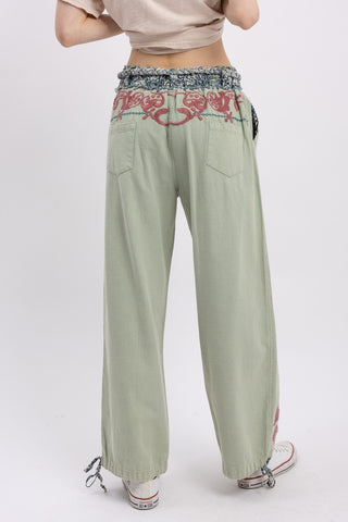 The Sage Braided Breeze Embroidered Pants
