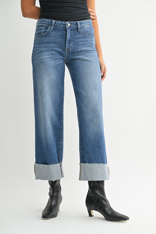 The Kylan Cuffed Wide Leg Jeans