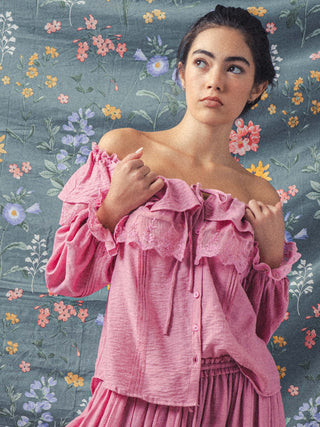 Angelic Off The Shoulder Top - LILAC