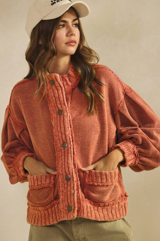 The Hamptons Cardigan - CORAL