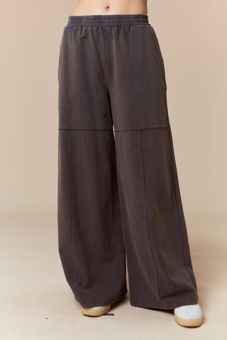 washed terry peach love pants