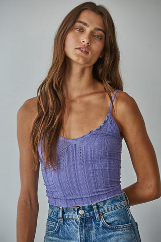 Jacquard Flirty Cami - (ALL COLORS)