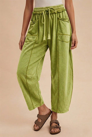 The Annie Barrel Pants - OLIVE