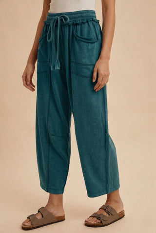 The Annie Barrel Pants - TEAL