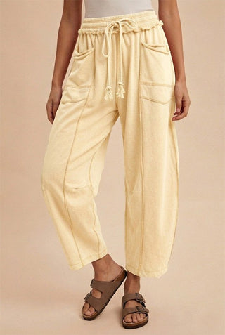 The Annie Barrel Pants - BUTTER YELLOW