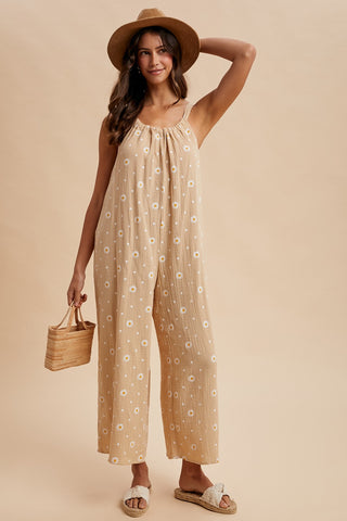 The Daisy Love Gauze Jumper - TAUPE