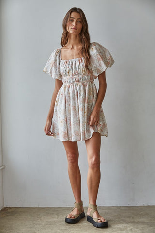 BY TOGETHER PUFF SLEEVE DRESS