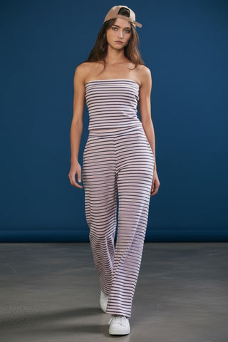 The Bucketlist Striped Set - PINK